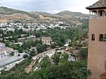 Granada, Alhambra, Blick auf Stadt